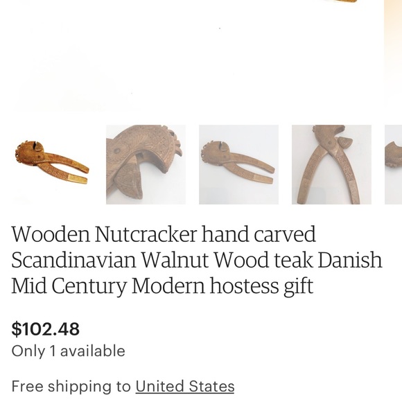 🏠• Scandinavian Teak Wood Nut Cracker - Picture 5 of 7